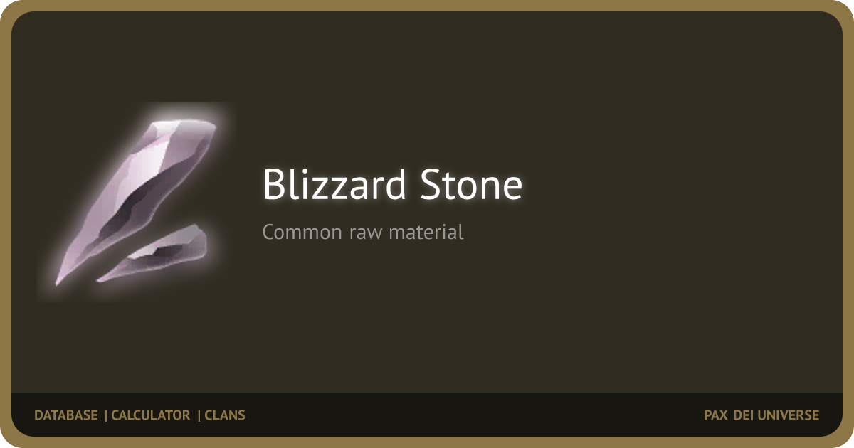 Blizzard Stone | Pax Dei Universe