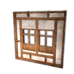 Half-timber Wall With Double Window