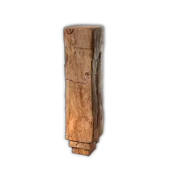 Short Wooden Pillar