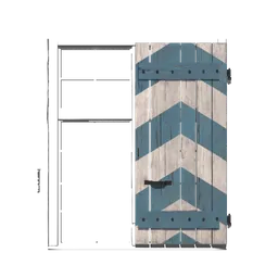 Narrow Chevron Shutter